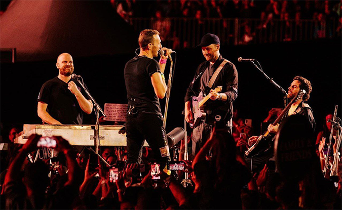 Coldplay live in Athens